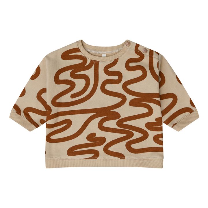 Sweatshirt aus Bio-Baumwolle mit Aufdruck | Karamel- Produktbild Nr. 0