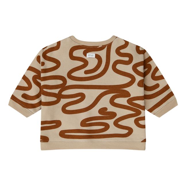 Sweatshirt aus Bio-Baumwolle mit Aufdruck | Karamel