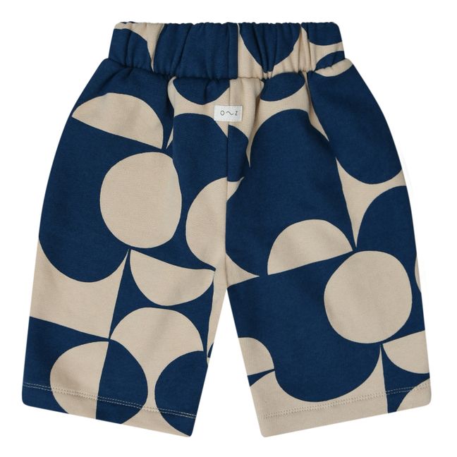 Pantalon Molleton Coton Bio Géométrique Traveller | Denim brut