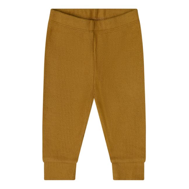 Legging Jacquard Côtelé Coton Bio | Denim brut