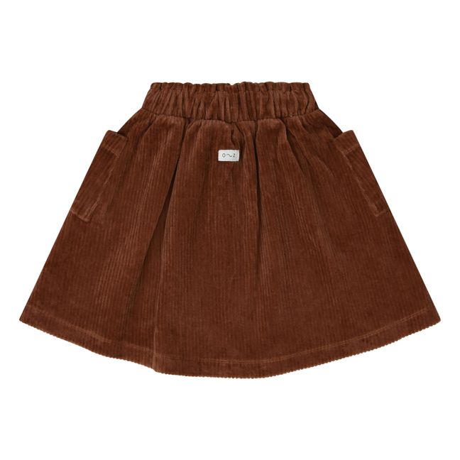 Jupe Velours Côtelé Coton Bio Wander | Chocolat