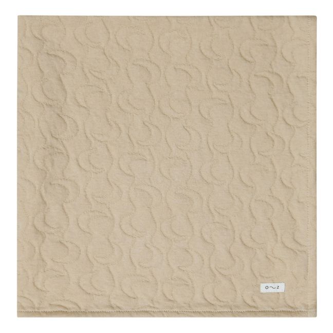 Lunes Organic Cotton Quilted Blanket | Sand