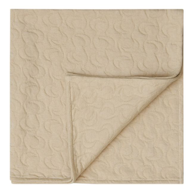 Lunes Organic Cotton Quilted Blanket | Sand
