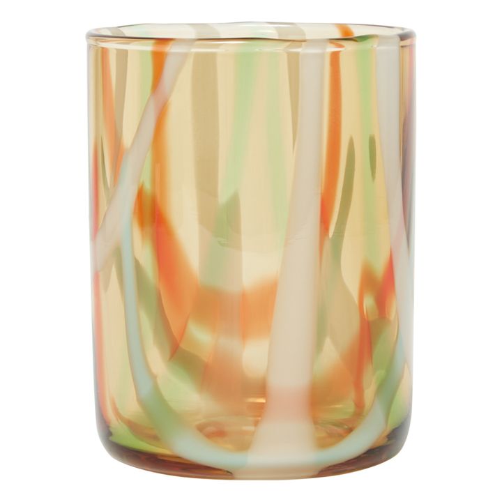 Glas mit Tie & Dye-Effekt | Orange- Produktbild Nr. 2