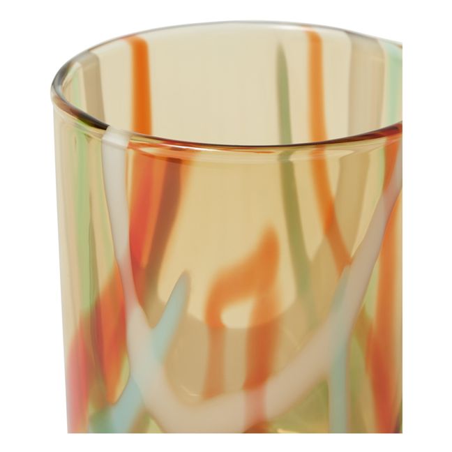 Glas mit Tie & Dye-Effekt | Orange