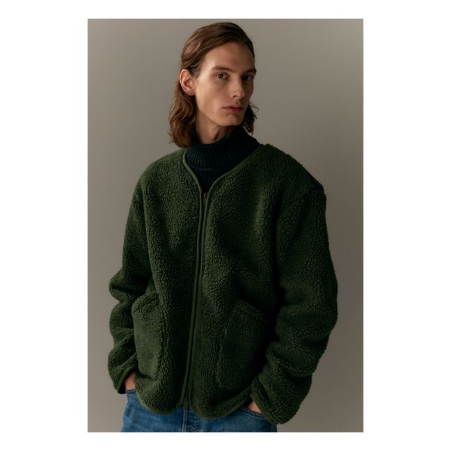 Giacca con zip in pile Teddy Cool | Verde