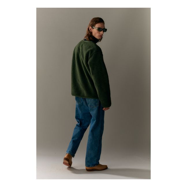 Giacca con zip in pile Teddy Cool | Verde