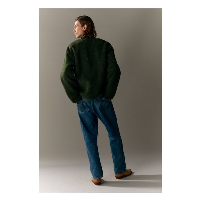 Fleece-Jacke mit Reißverschluss Teddy Cool | Grün