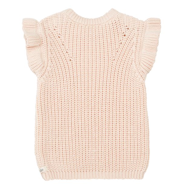 Pull Sans Manches Coton Bio | Pale pink
