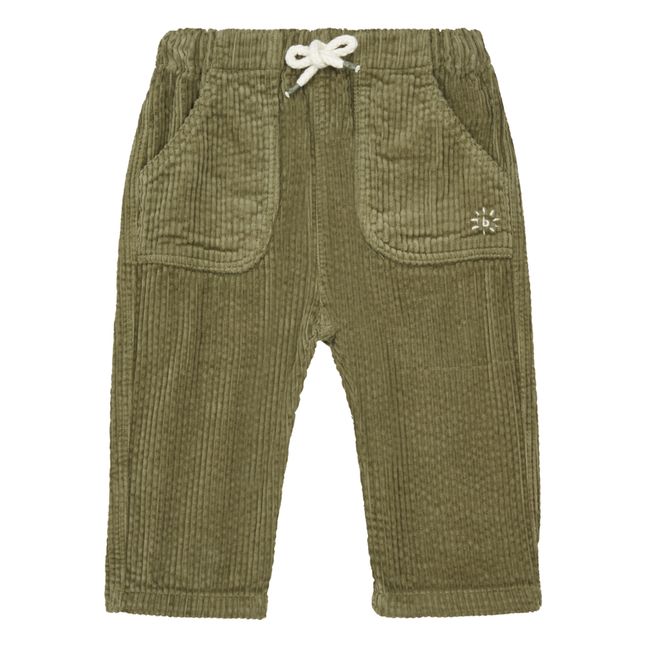 Pantalon Velours Côtelé Bébé | Vert kaki