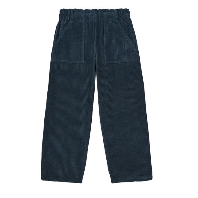 Pantaloni di velluto a coste con tasche | Blu notte