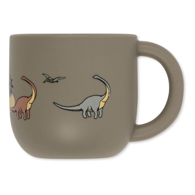 Set repas en silicone Dino | Gris