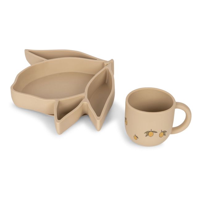 Set de comida de silicona de limón | Arena