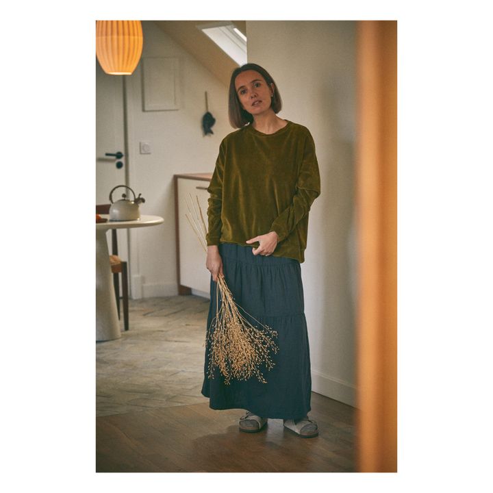 Acentra Velours Sweatshirt - Adult Collection  | Khaki- Produktbild Nr. 1