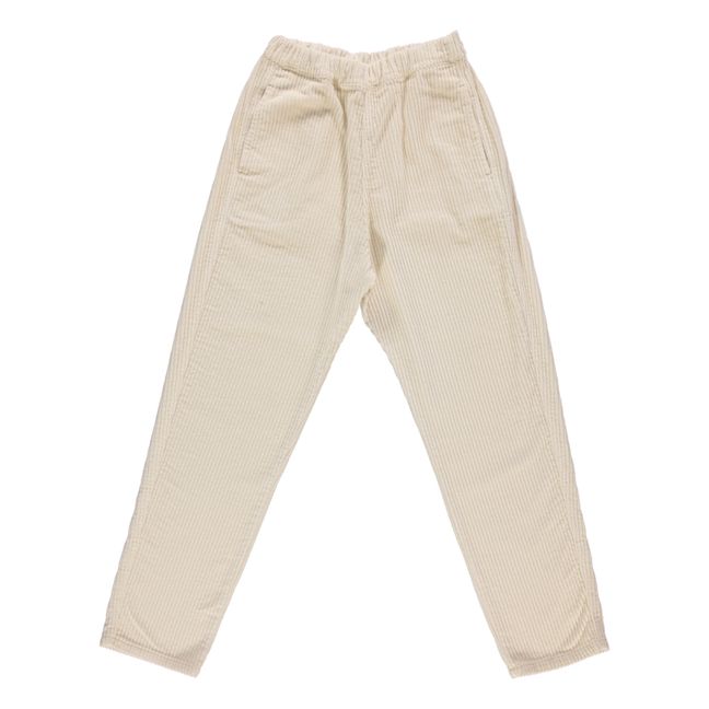Pantalon Velours Côtelé Coquelicot - Collection Adulte  | Ecru