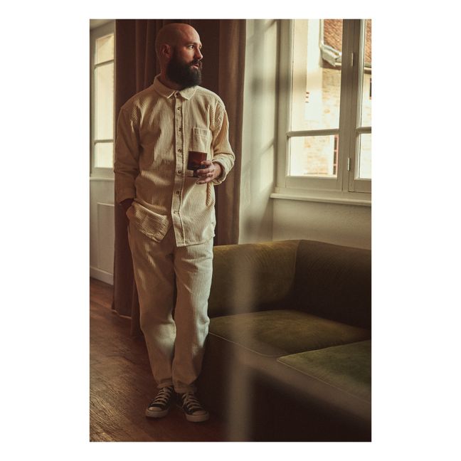 Pantalon Velours Côtelé Coquelicot - Collection Adulte  | Ecru