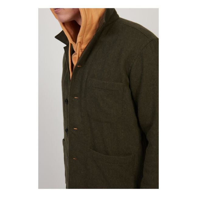 Chaqueta Perry en Moleskine | Verde Kaki