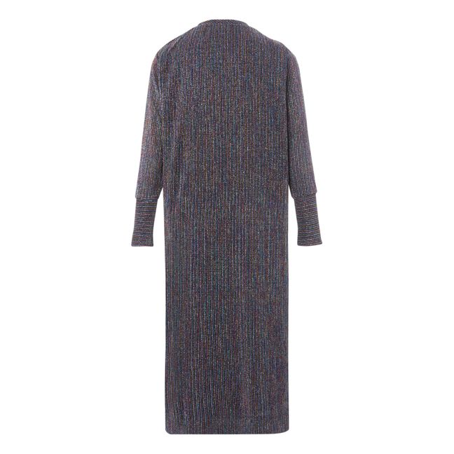 Langes Kleid Nonna Metallic | Navy