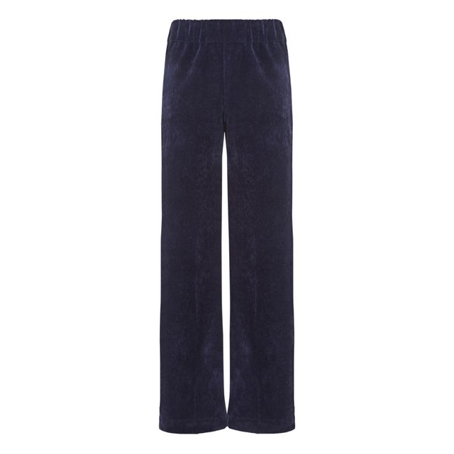 Pantalon Gypsy Velours Côtelé | Bleu marine