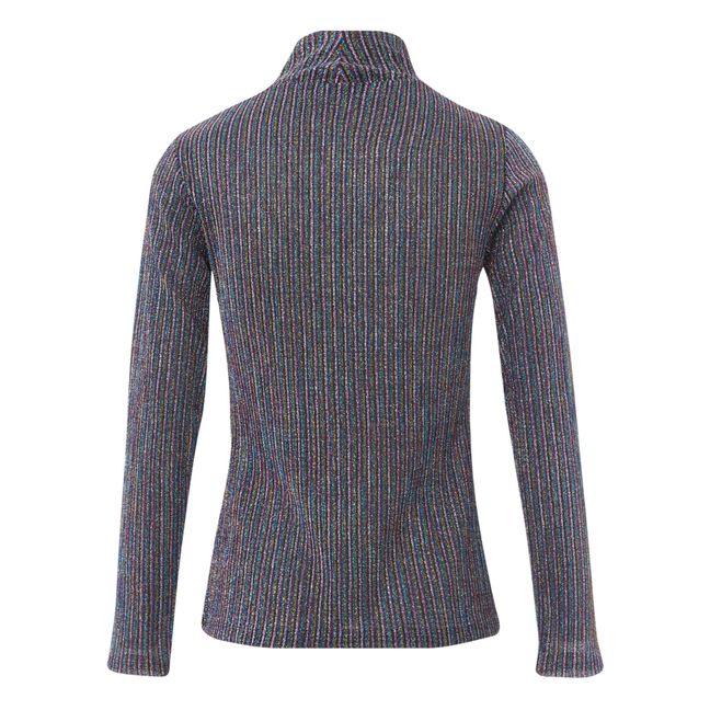 Elie Rollkragen-Top aus Lurex-Mesh | Navy