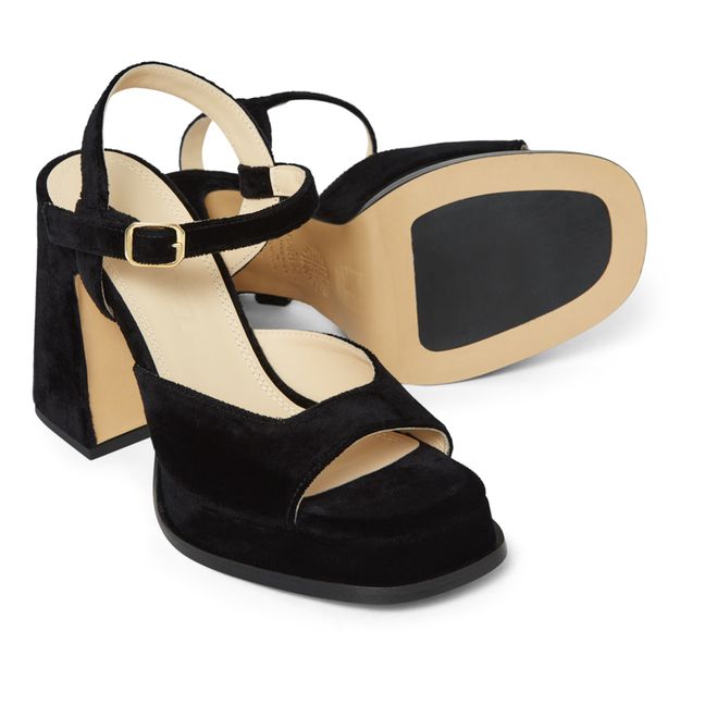 Garcia Velvet sandals | Black