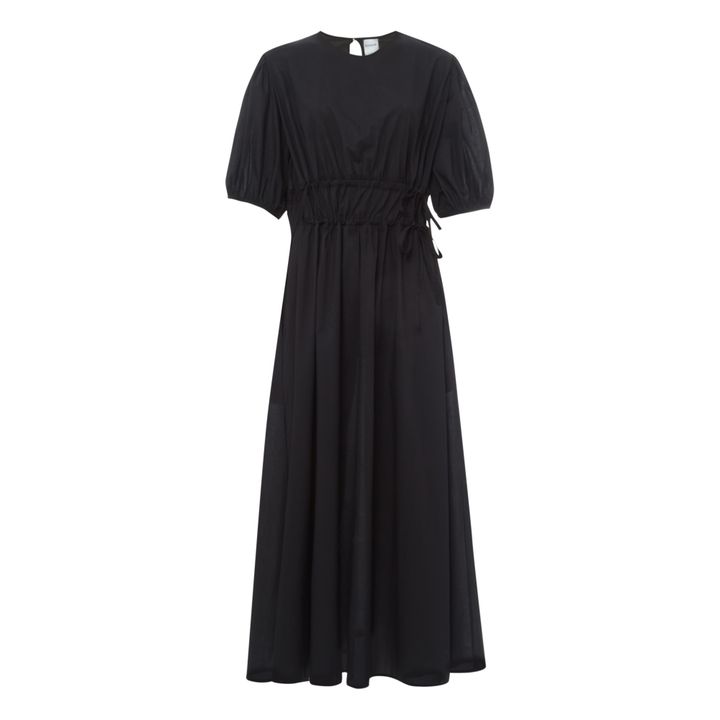 Vestido de gasa de algodón orgánico Celestre | Negro- Imagen del producto n°0