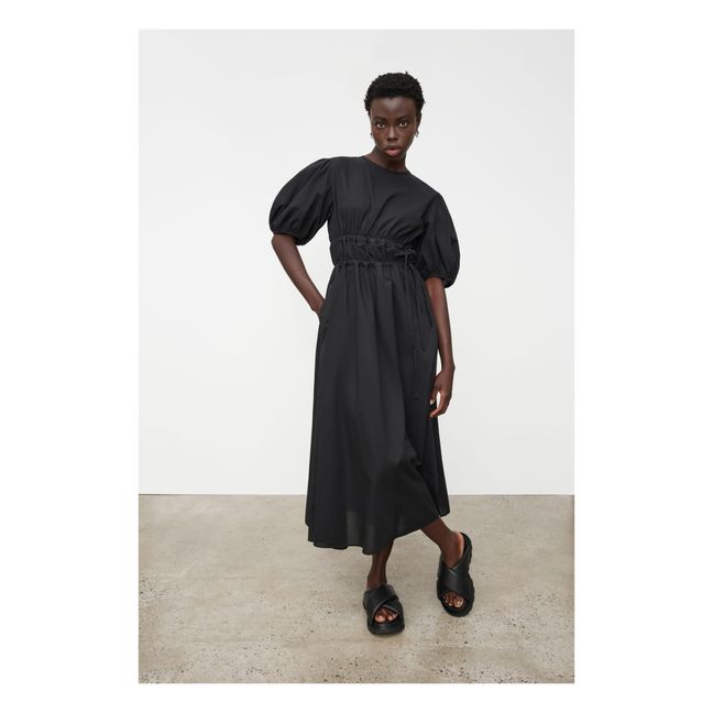 Robe Celestre Voile de Coton Bio | Noir
