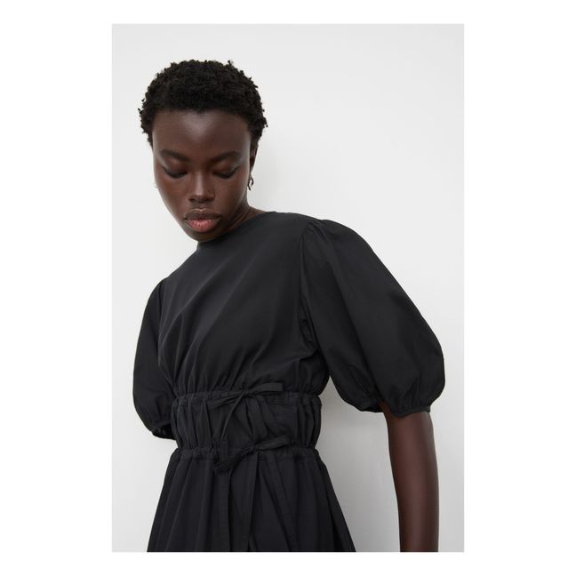 Robe Celestre Voile de Coton Bio | Noir
