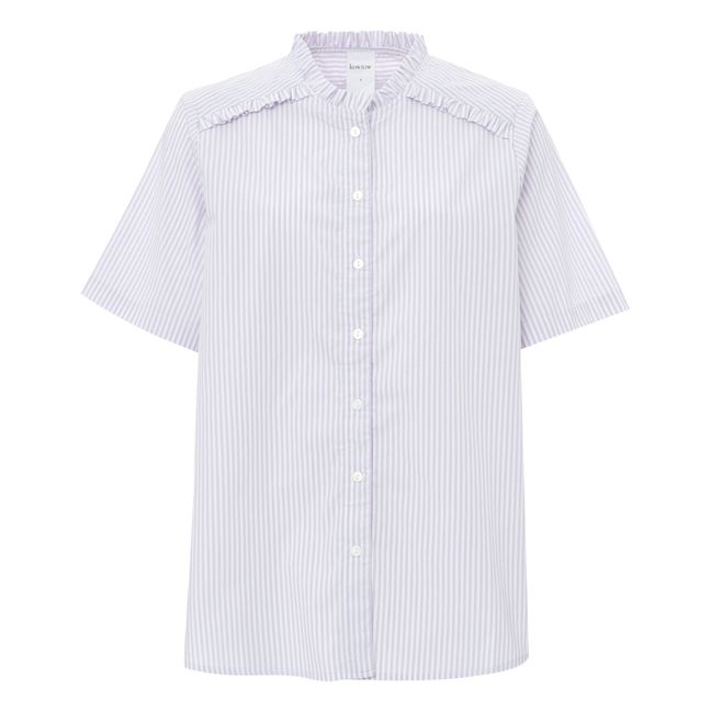 Blouse Lucie Rayures Coton Bio | Lilas