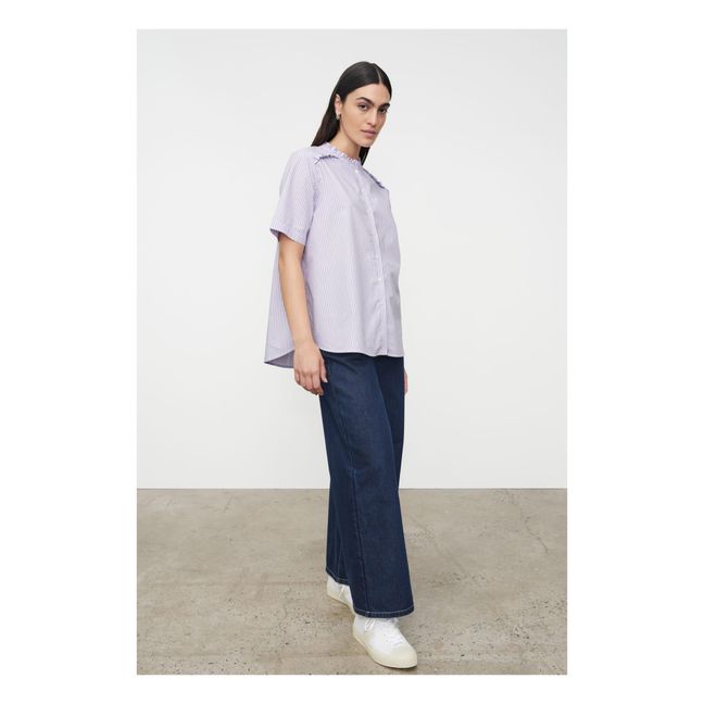 Blusa Lucie Rayas Algodón Ecológico | Lila