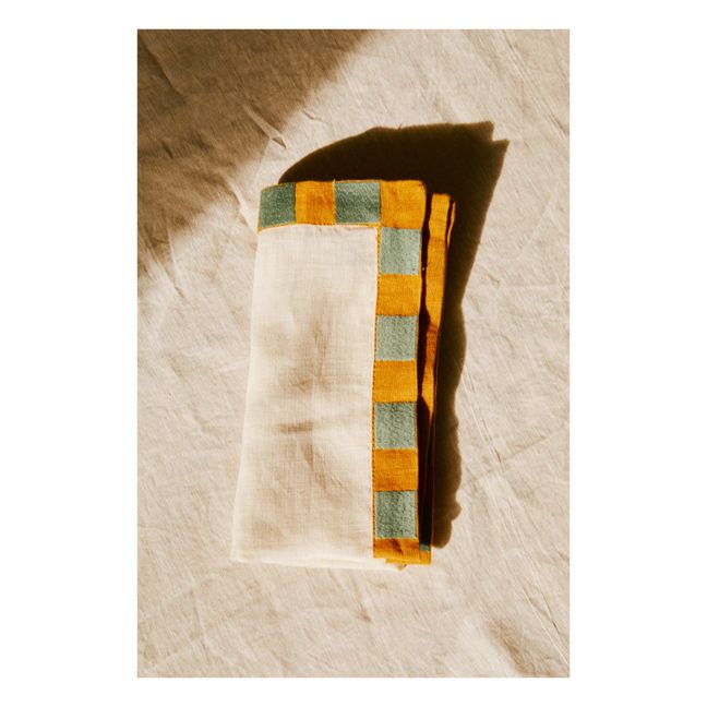 Tovagliolo Damier in lino | Ecru