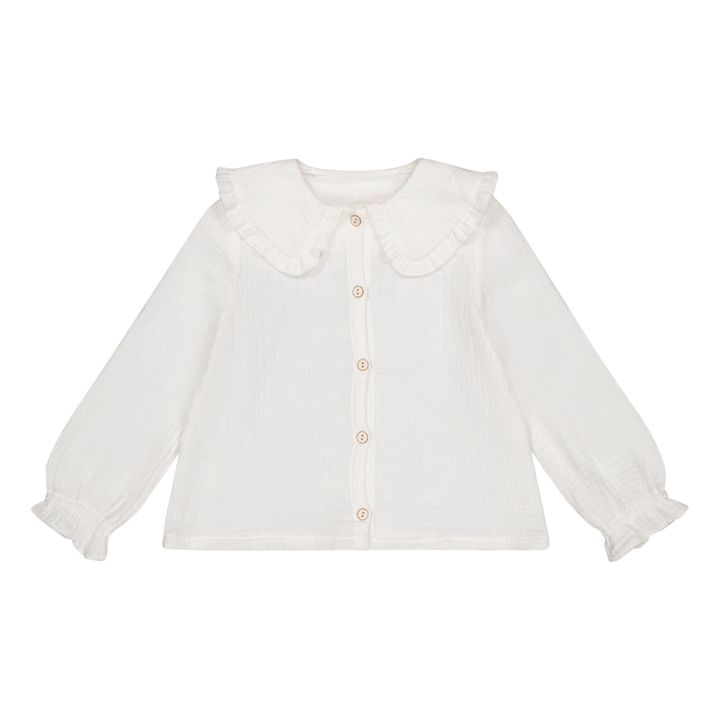 Camisa Nicole de algodón orgánico | Blanco- Imagen del producto n°0