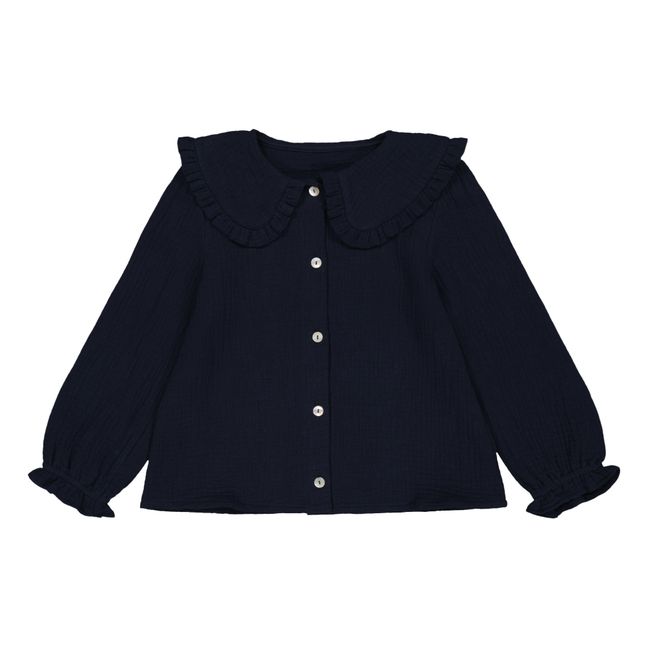 Blouse Coton Bio Nicole | Bleu marine