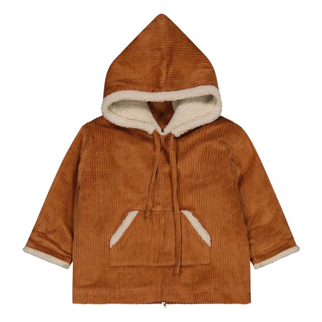 Sweat Capuche Velours Casimir | Camel