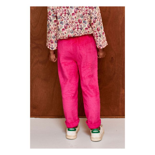 Pantalones de terciopelo Manon | Rosa Fushia