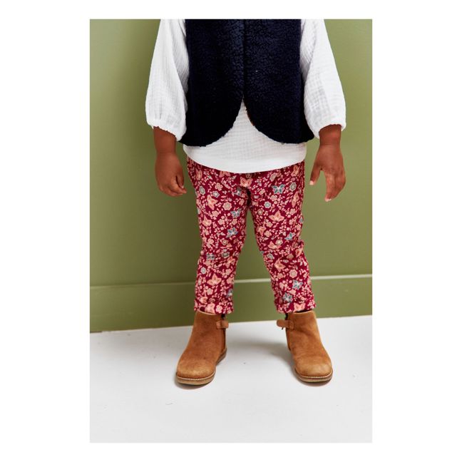 Pantalones Marcel Flower | Burdeos