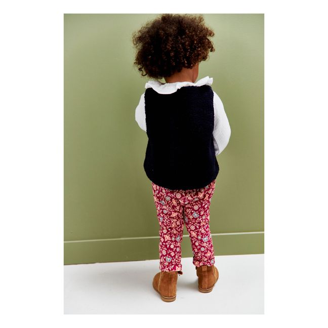 Pantalon Fleurs Marcel | Bordeaux