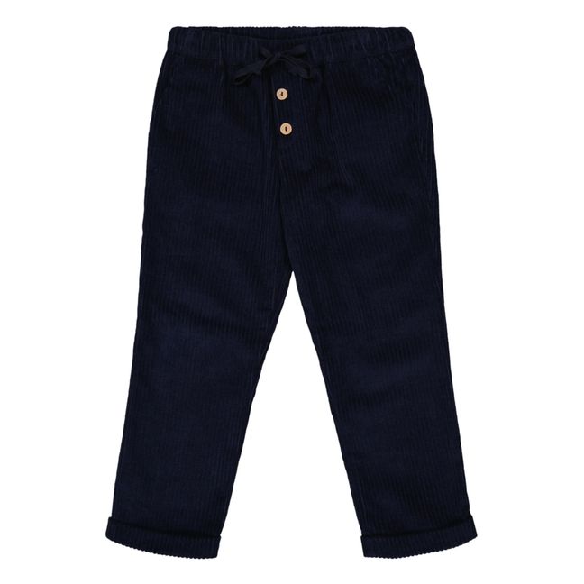 Robinson Velvet Trousers | Navy blue