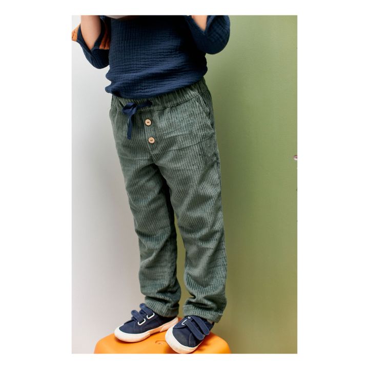 Robinson Velvet Trousers | Green- Product image n°1