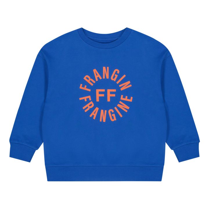 Sweatshirt aus Bio-Baumwolle Edith Logo | Blau- Produktbild Nr. 0