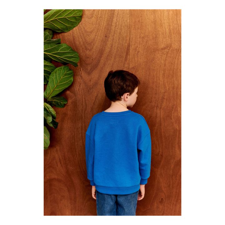 Sweatshirt aus Bio-Baumwolle Edith Logo | Blau- Produktbild Nr. 2