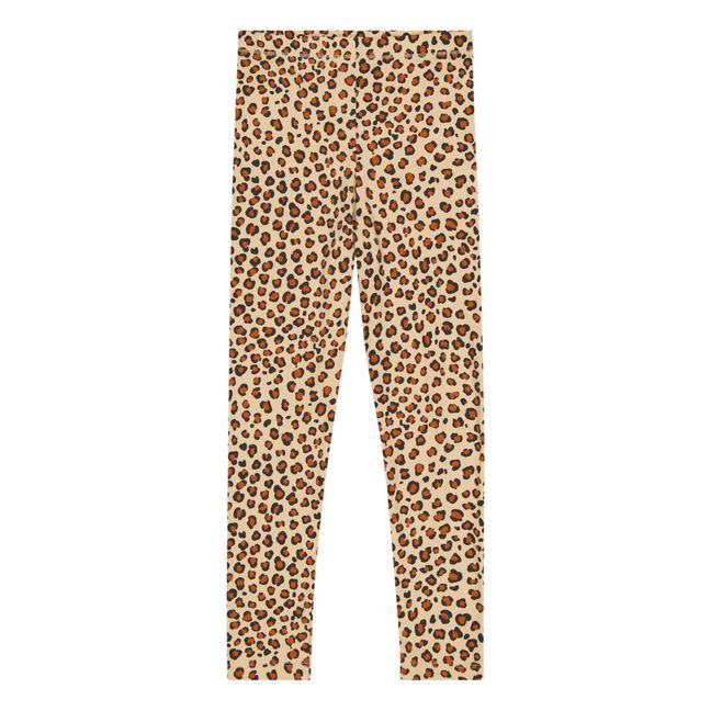 Legging aus Bio-Baumwolle Leopard Ondine | Beige