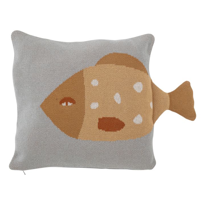 Larle fish cushion in organic cotton- Product image n°0