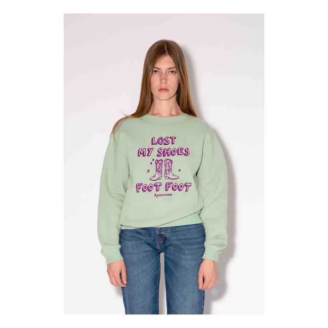 Louis Lost Molleton Organic Cotton Sweatshirt | Aqua