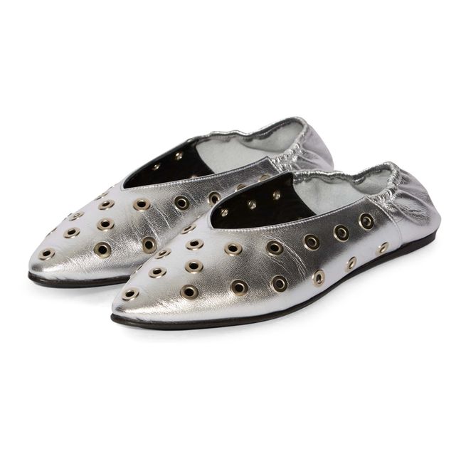 Ballerines Charlotte Cuir | Argenté