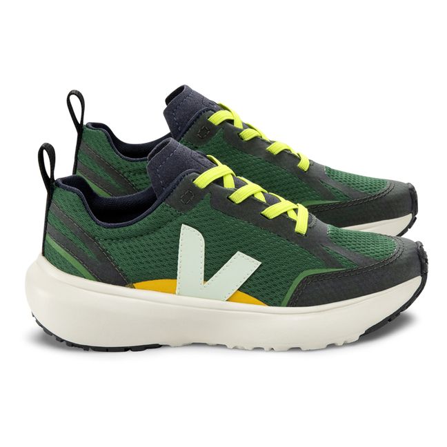 Canary Elastic Lace-Up Sneakers | Green