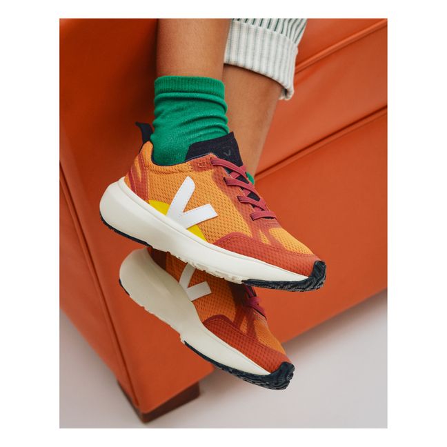 Canary Elastic Lace-Up Sneakers | Orange