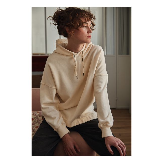 Sweatshirt Kapuze Bio-Baumwolle Yazen - Damenkollektion  | Seidenfarben