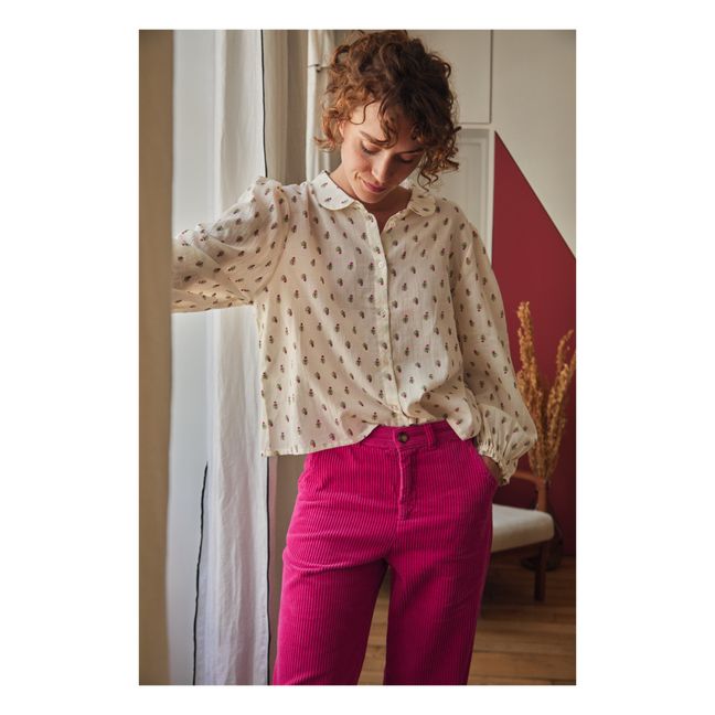 Blümchenhemd Yvette - Damenkollektion  | Seidenfarben