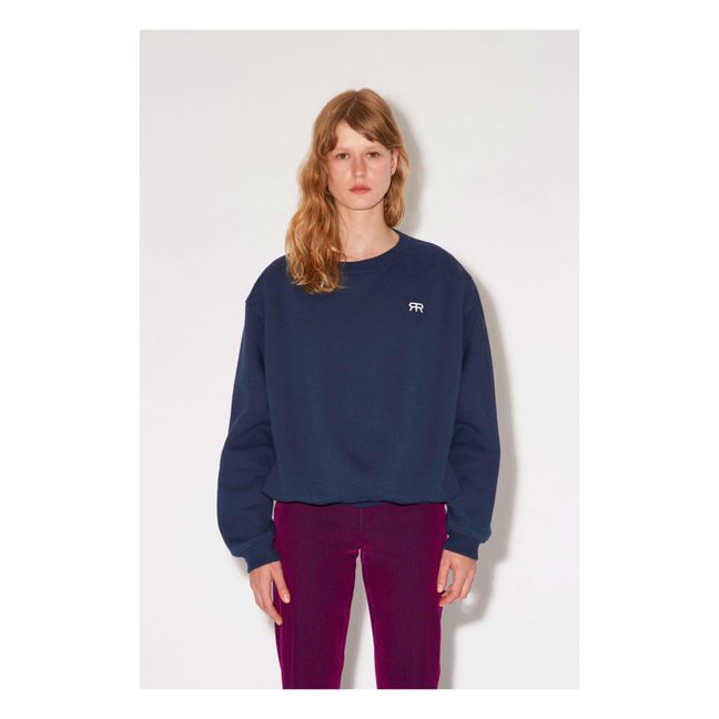 Louis RR organic cotton fleece sweatshirt | Navy blue